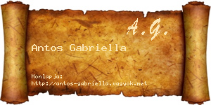 Antos Gabriella névjegykártya