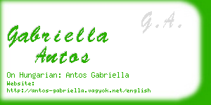 gabriella antos business card